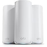 NETGEAR Orbi 870 Series Tri-Band WiFi 7 Mesh System (RBE873) - Router + 2 Satellite Extenders, Security Features, Up to 21 Gb
