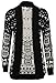 Womens Plus Size Drape Aztec Owl Print Knitted Open Cardigan Jumper Top