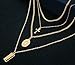 Wowanoo Multilayer Necklace Y Layer Pendant Necklace Jesus Cross Pendant Necklace for Women Gold