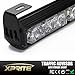 Xprite Red Amber LED Emergency Traffic Advisor Strobe Dual Light Bar, Windshield Deck Safety Warning Flashing Lightbars w/Control Box, for Volunteer Firefighter Vehicles Trucks