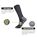 JOYNÉE Mens 6 Pack Athletic Cushion Crew Socks Performance Running Socks,Grey,Sock Size:10-13