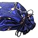 Wrapables Beautiful Embroidered Silk Travel Bag for Lingerie & Shoes - Dark Blue