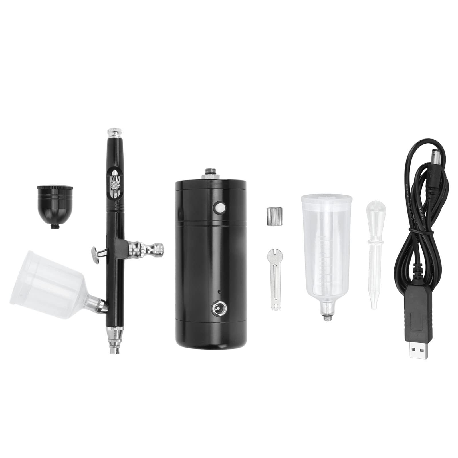 Airbrush Kit Portable Cordless Air Brush Gun Set Rechargeable Handheld with Air Compressor for Model, Nail, Tattoo, Cake Decorating