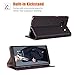 Case Compatible with Samsung Galaxy Note 8, BENTOBEN Genuine Leather Wallet Slim Flip Cover with Kickstand 3 Credit Card Holder Cash Slots Protective Phone Cases for Samsung Galaxy Note 8, Brown