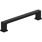 Amerock 10BX37032MB | Matte Black Cabinet Pull | 5-1/16 inch (128mm) Center-to-Center | 10 Pack | Bridgeport | Furniture Hard