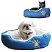 Evelots Small Round Pet Bed, One Size, Blue