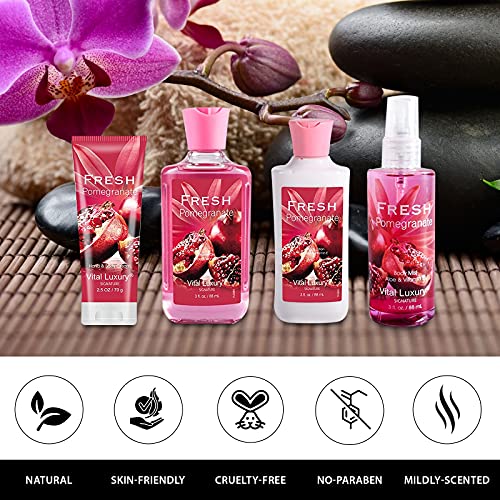 Vital Luxury Bath & Body Kit, 3 Fl Oz, Ideal Skincare Gift Home Spa Set