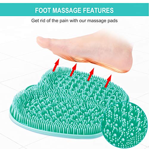 BESKAR Shower Foot Scrubber Mat XL Larger Size Shower Foot Brush to