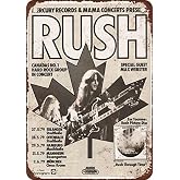 1979 Rush in Germany Vintage Look Reproduction Metal Tin Sign 8X12 Inches