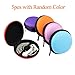 5pcs Earphone Carrying Case, Jmkcoz Round Shape Carrying Hard EVA Case Storage Bag for Earbuds Earphone Headset,USB Cable, Bluetooth or Wired Headset Earphone Mini Storage Random Color