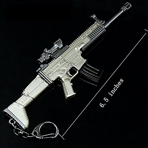 Focux PUBG Playerunknown's Battlegrounds KeyChain Accessories Keychain Charm Souvenir Gifts PUBG (SCAR-L)
