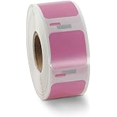 BETCKEY Colored Labels Compatible with Dymo 30332 (1" x 1") Square QR Code Multi-Purpose Labels, Compatible for Dymo LabelWriter 450, 4XL & Zebra Desktop Printers [2 Rolls, Pink]