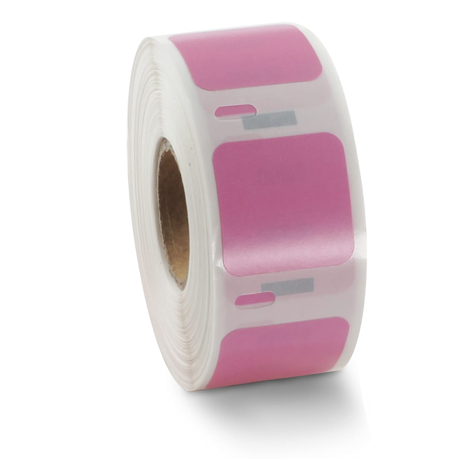 BETCKEY - 2 Rolls Pink Small Multi-Purpose Labels Compatible with DYMO S0929120, 25mm x 25mm, 1500 Colored Labels Compatible with DYMO LabelWriter 450, 4XL, NOT Fit 550 or 5XL