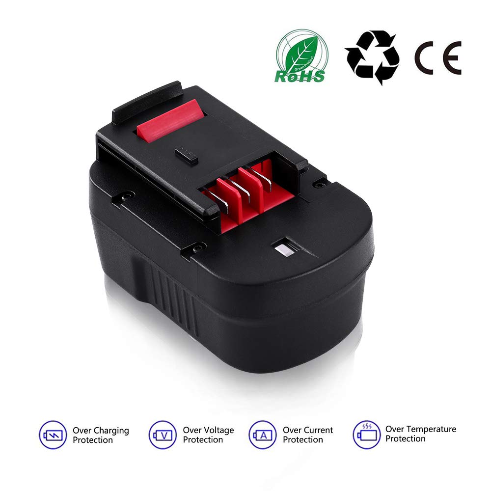[Upgraded] 3600mAh Replacement for Black and Decker 12v Battery