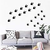 Pop Resin Dinosaur Footprints Stickers 45 Pcs Dinosaur Tracks Decals Removable Peel and Stick Wall Stickers Baby Nursery Removable Wall Decor Decals 