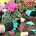 TKK 4 Pairs Garden Gloves With Fingertips Claws,Best Gift For Gardener,2 Pairs Working Gloves With Double Claws,2 Pairs without Claws,For Digging and Planting,Breathable. (purple and light green)