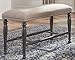 Signature Design by Ashley Audberry Counter Height Dining Room Bench, Tan