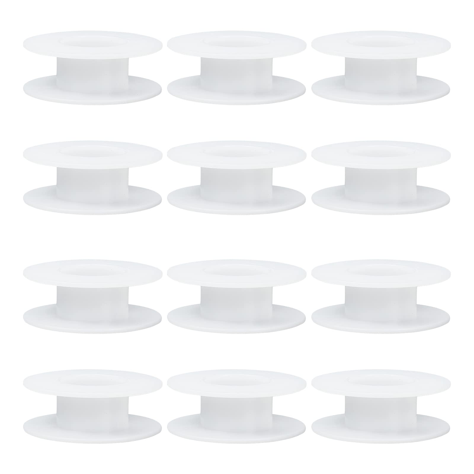 OLYCRAFT 24pcs Plastic Wire Bobbins Thread Wire Spools Bobbins Empty Wire Spools Plastic Bobbins for Embroidery and Sewing Machines -55x20mm/2''x0.8''