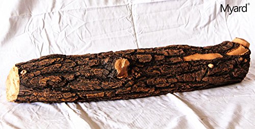 PayandPack 30" Country Oak Deluxe Style Individual Fire Gas Log for Natural Gas/Liquid Propane Fireplace