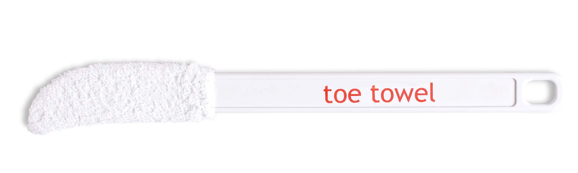 toe towel SHORT handle -length 32cm - foot, toe brush to remove dead skin and germs that cause itchy, sore toes, athlete's foot, this is more suitable for younger people