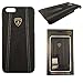 Lamborghini Aventador D2 Leather+Carbon Fiber Back Case for iPhone 6 Black