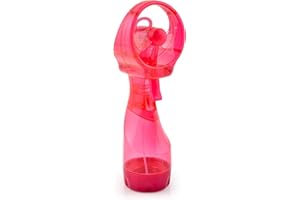 O2COOL Deluxe Handheld Battery Powered Water Misting Fan (Raspberry)