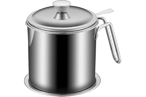 Gleaming Stainless Steel Kitchen Tool The Essential Jug For Efficiently Straining Oils & Sauces at Home (Stainless handle1.8L