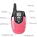 Funny Kids Walkie Talkie Gifts & Portable Unique Long Distance Two Way Toy Radio, Twin Packs Rechargeable Batteries Pretend Play Mini Walkie Talkies Toys for Outdoor Activities (Pink)