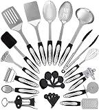 Home Hero Stainless Steel Kitchen Cooking Utensils - 25 Piece Utensil Set - Nonstick Kitchen Utensils Cookware Set with Spatula - Best Kitchen Gadgets Kitchen Tool Set
