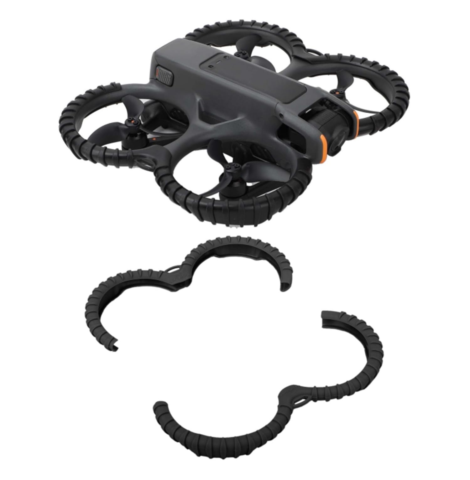 Propeller Guard Protector for DJI Avata 2,Anti-Collision Prop Bumper TPU Protective Cover Ring for Avata 2 Drone Accessories (Black)