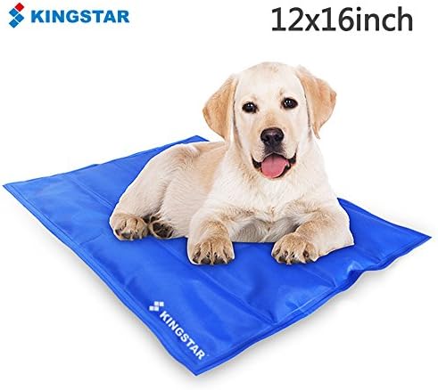Kingstar Pet Cooling Pad Dog Chilly Cool Mat Premium Soft Foldable Self Cooling Gel Pads for Dogs Cats Kennels Crates Beds (12 x 16 inch)