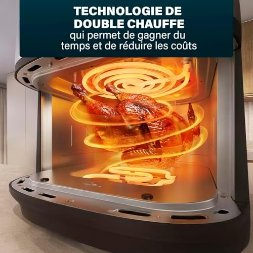 Dual Heat Airfryer 8L XXL, Friteuse à air chaud avec Double élément Chauffant pour une Cuisson plus Rapide et des Résultats Croustillants, 15-en-1, sans BPA ni PFAS, 2000 W, 182280