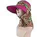 Lanzom Women Lady Wide Brim Cap Visor Hats Outdoor Summer Sun Hats Rose
