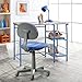 Calico Designs Study Zone II Desk & Chair - Blue