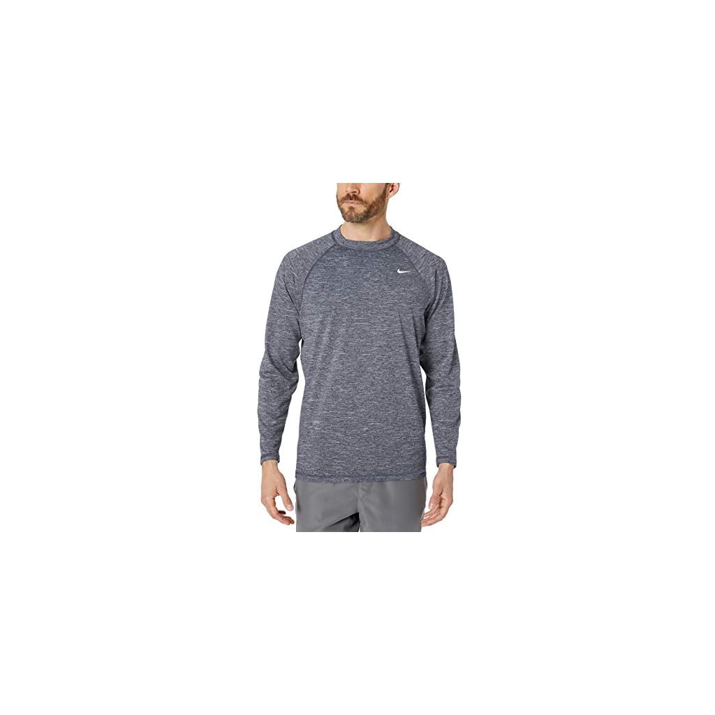 Nike Men's UPF 40+ Long Sleeve Rashguard Swim Tee Beachwear Central