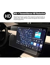 [2 PCS] Protector de pantalla de control Tesla Modelo 3 15 "HD Crystal Clear en el tablero de navegación P50 P65 P80 P80D Touch PET Película protectora de alta claridad plástica