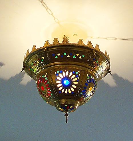 Morocco Moroccan Chandelier Ceiling Light Copper And Glass