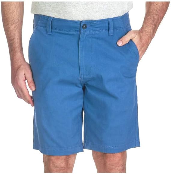 Iron Co. Mens Comfort Flex Waistband Stretch Shorts (32, Chambray) at
