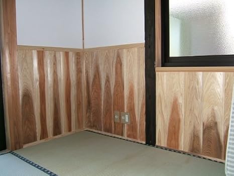 Amazon 無垢国産ひのき 桧無節幅木 見切り材 木材 17 41 1960 5本セット 1束 羽目板 幅木