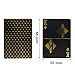 Waterproof Poker Cards Black PVC Playing Cards Set Professional Poker Bronzing Poker Deck Plastic Poker For Your Poker Pleasure (2 pack Gold)