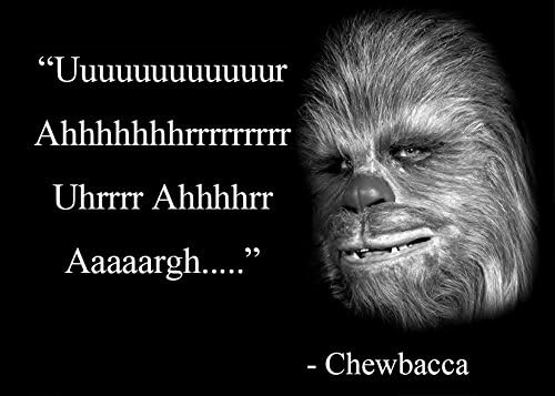 Chewbacca Meme Words Star Wars Funny Refrigerator Magnets Decorative Kitchen Home Locker #W01