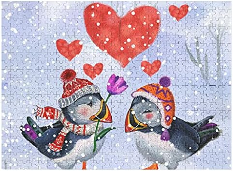 500-piece puzzle featuring an angel holding a heart, surrounded by colorful flowers and butterflies.