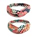 10 Pack Women's Headbands Boho Flower Printing Twisted Criss Cross Elastic Hair Band Accessories D