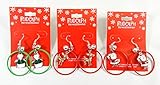 Set of 3 Pairs Rudolph, Santa Claus & Sam the Snowman Christmas Earrings