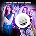 UBeesize Compatible Selfie Ring Light for iPhone & Phone, UBeesize Clip on Led Camera Light [3-Level Brightness] [Rechargeable Battery] for Smartphones