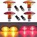 HERCOO Dually Bed Fender LED Side Marker Lights Front Rear Lamps Compatible with Ford 1999-2010 F350 F450 F550 Super Duty
