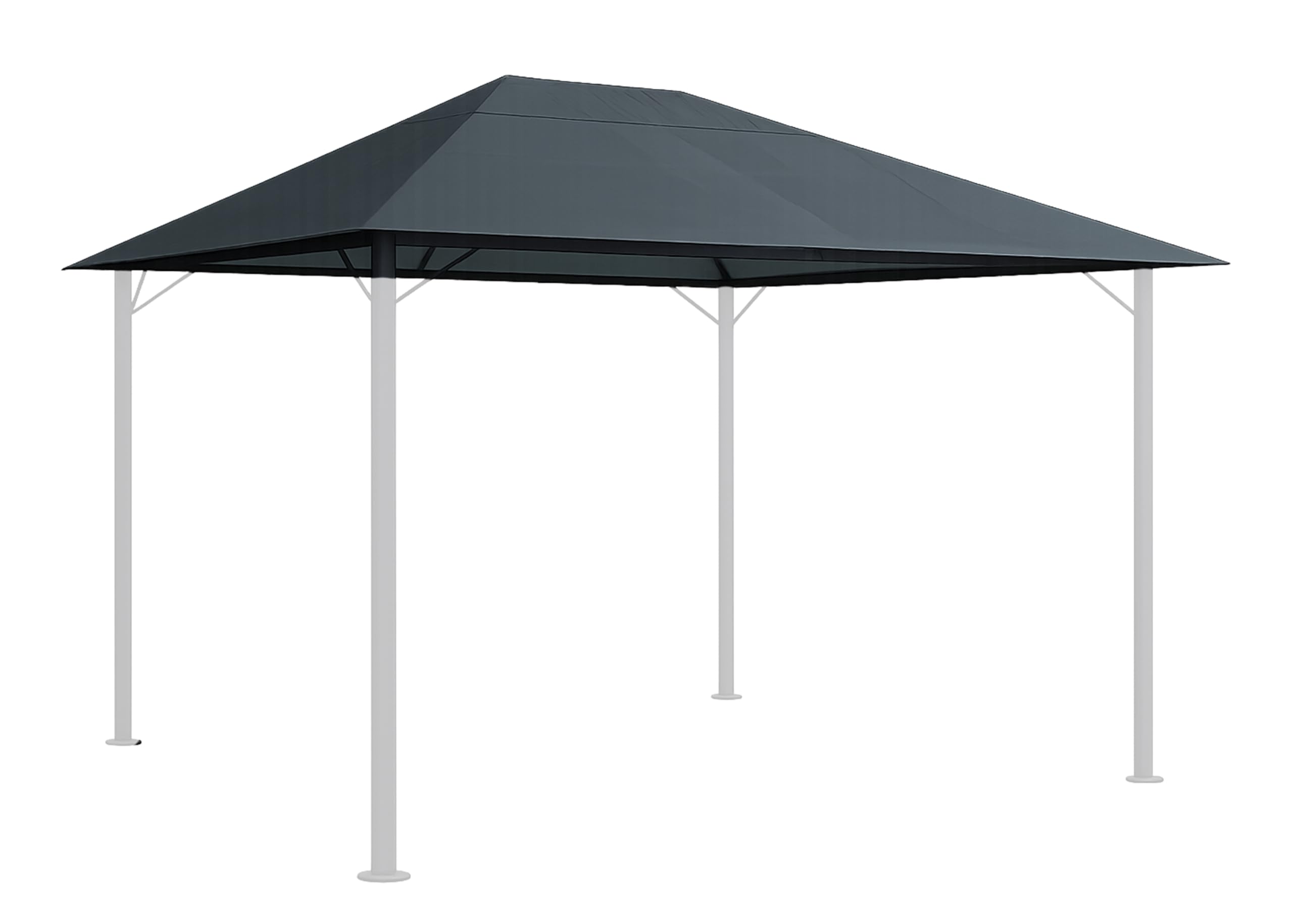 QUICK STAR Replacement Roof for Garden Gazebo 3x4m Gray