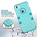 ULAK iPhone 5C Case, 3in1 Anti Slip iPhone 5C Case Hybrid with Soft Flexible Inner Silicone Skin Protective Case Cover for Apple iPhone 5C Zigzag + Blue