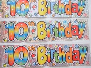 Happy Birthday Kids 10th Banner Printable