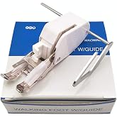 YEQIN Open Toe Walking Foot W/Guide for Quilting and Sewing - Stitch Through Multiple Layers and Match Prints - Compatible with Low-Shank Sewing Machine | Brother, Singer, Janome, Babylock &amp; More